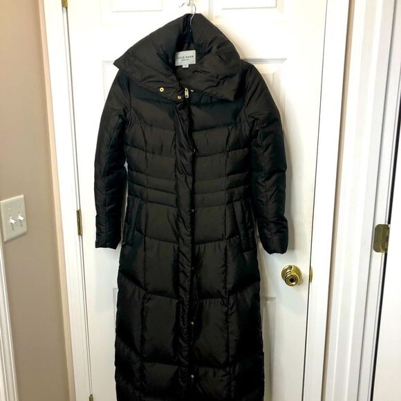 Cole Haan Jackets & Blazers - Cole Haan Signature full maxi length brown puffer coat, size extra small